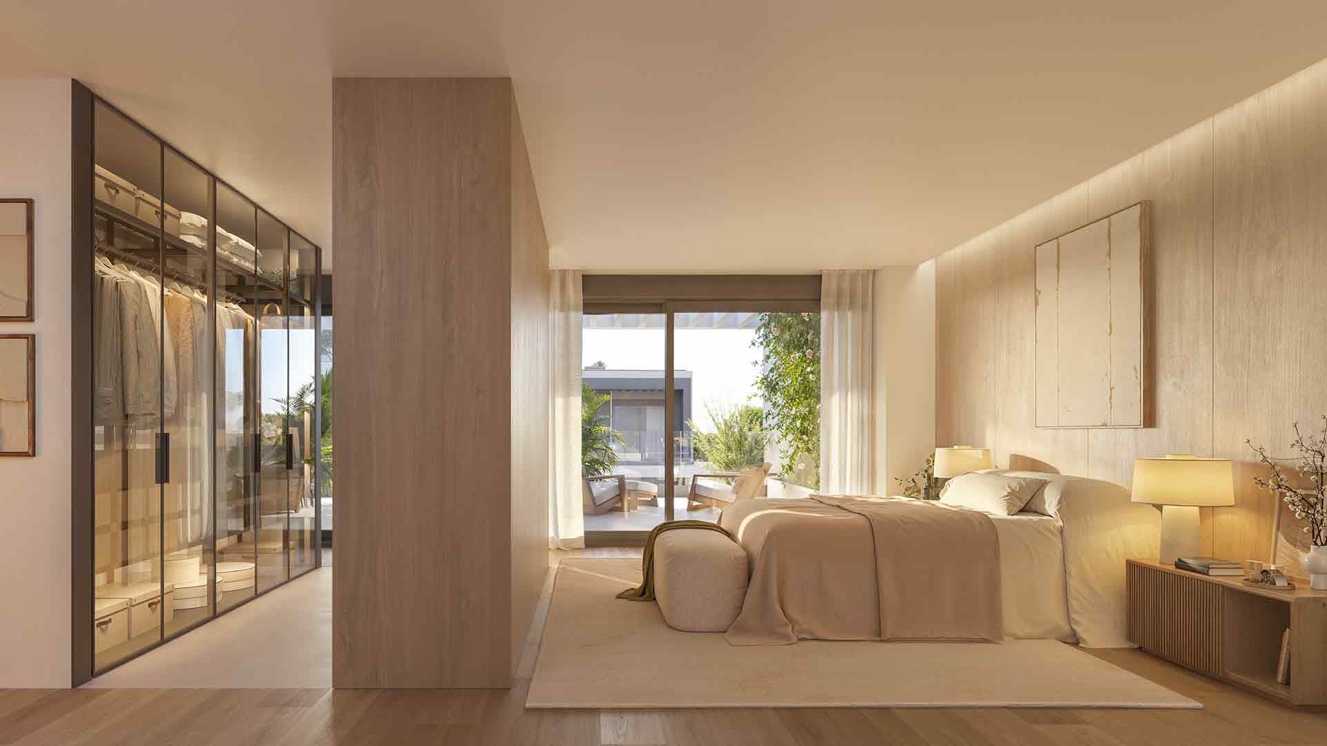 Hlavná spálňa apartmánu v Nueva Andalucía